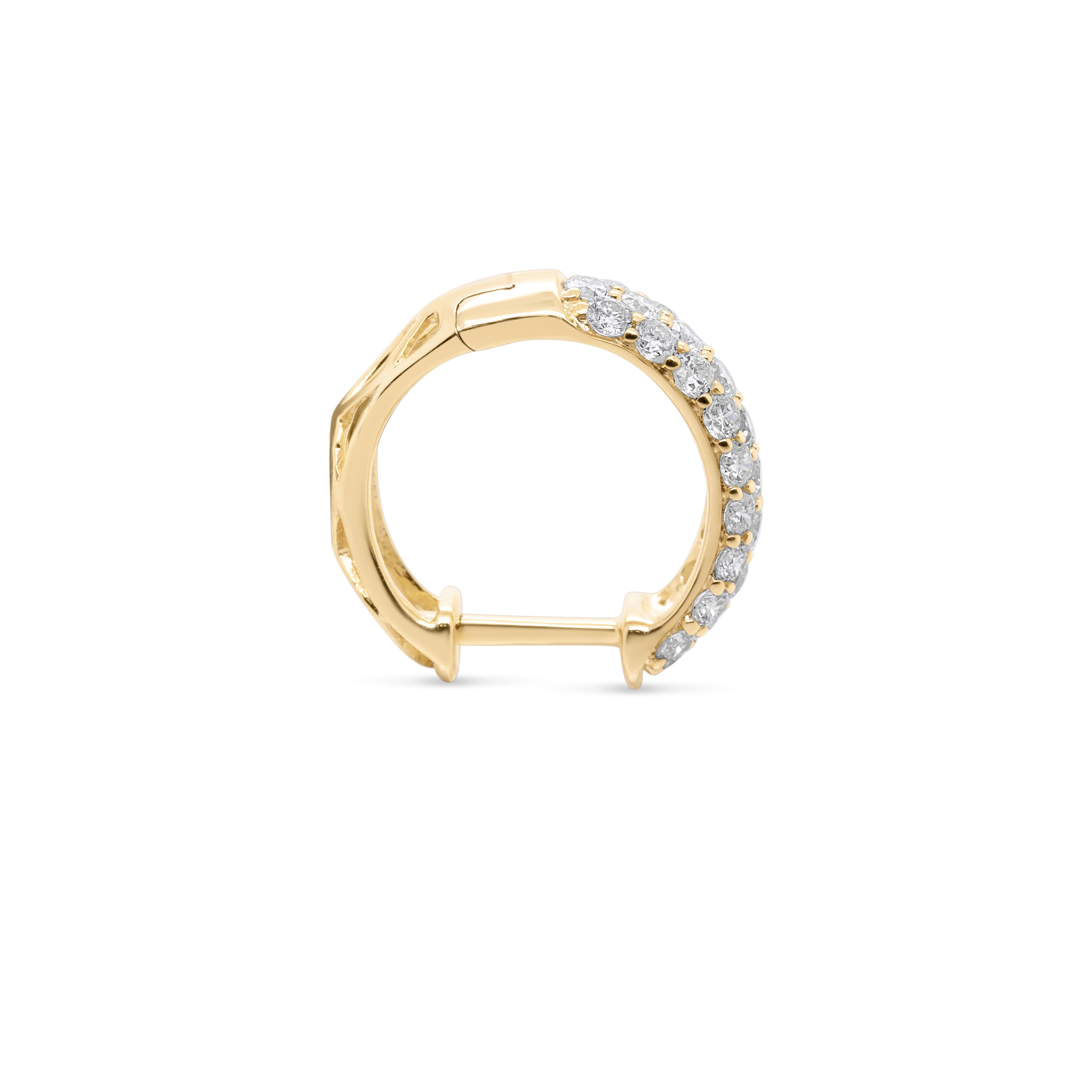 Diamond Hoop Earrings 0.95 ct. 14K Yellow Gold